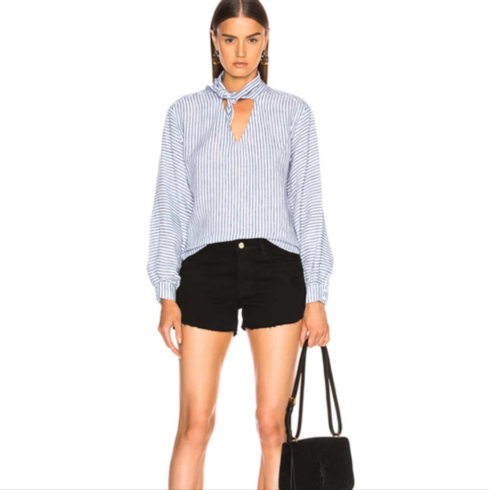 Frame Striped Linen Top - Picture 2 of 9